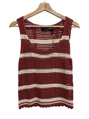 Vero Moda Sardinia‎ U-Neck Crochet Sleeveless Sweater Tank Top Women Small NWT